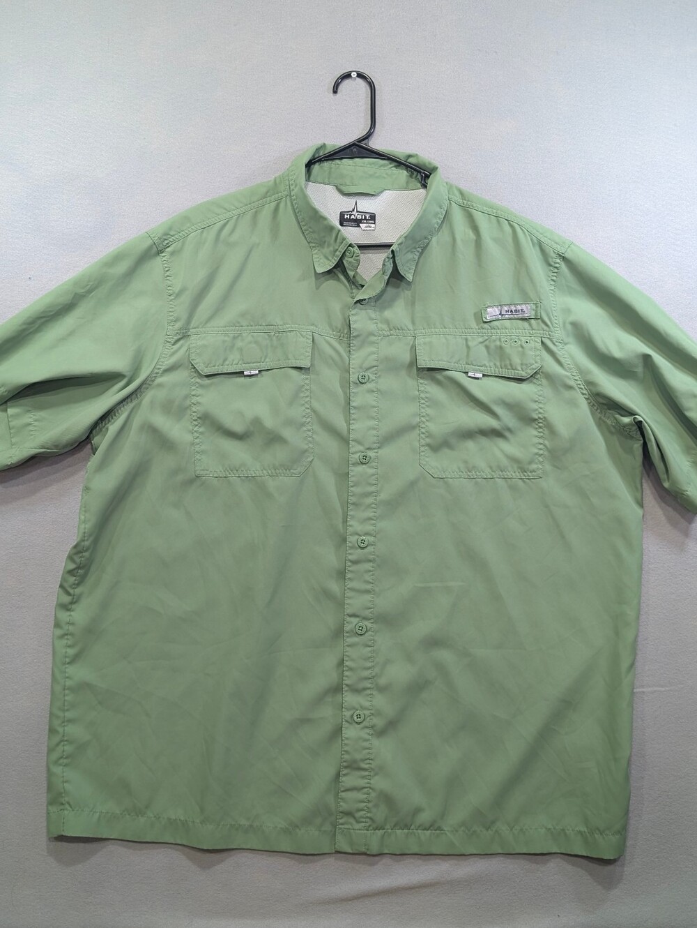 Habit Men's Short-Sleeve Fishing Shirt - Light Green